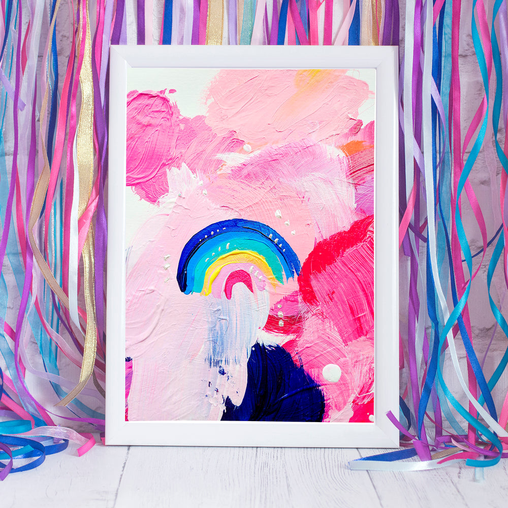 Pink Rainbow Print